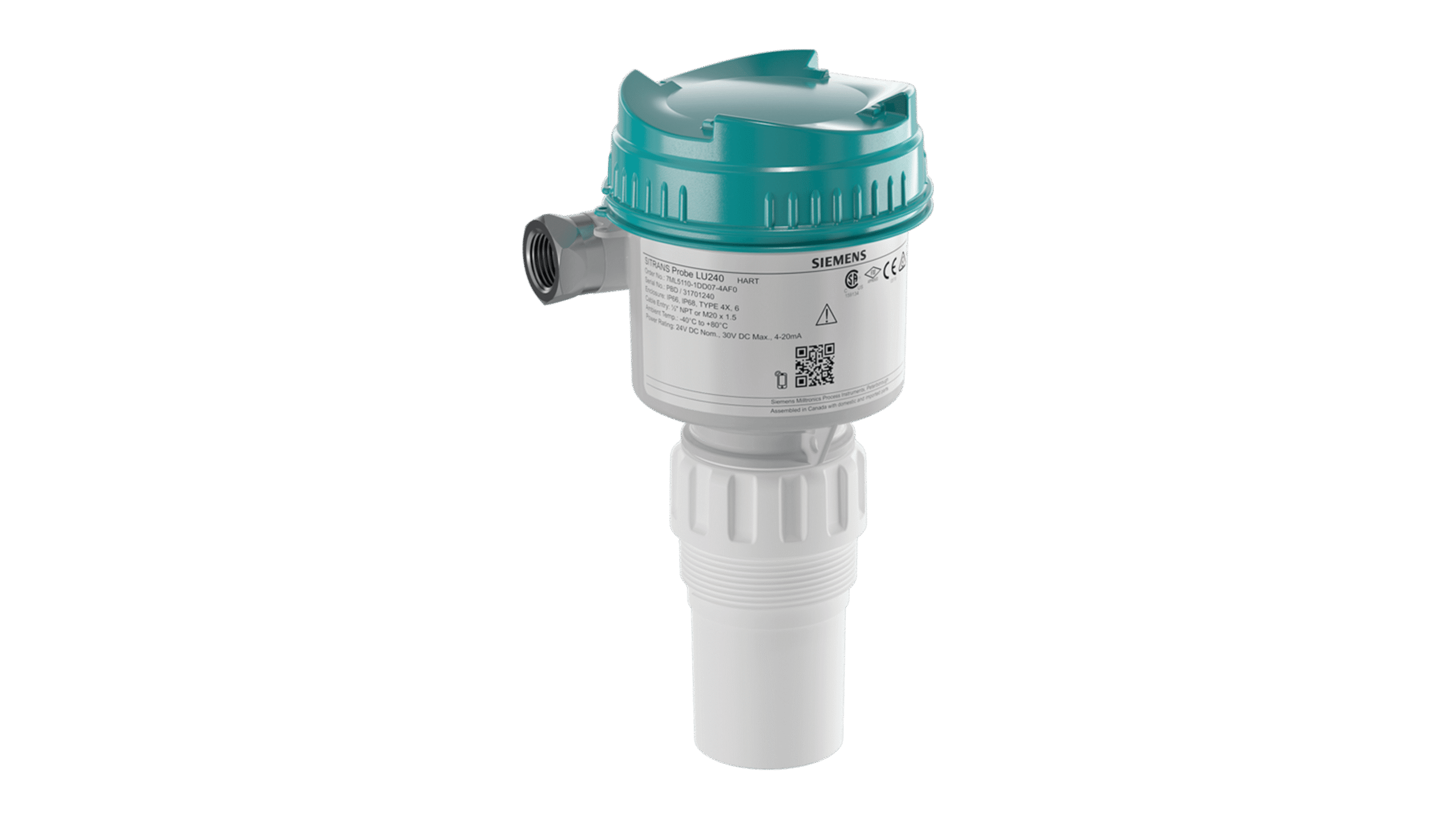 لول ترانسمیتر اولتراسونیک زیمنس SITRANS LU240 برای اندازه‌گیری سطح سیالات و مواد جامد